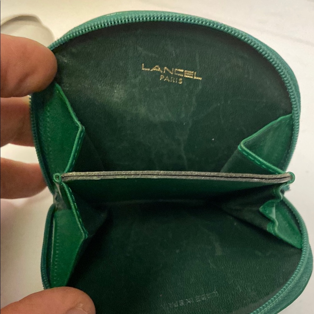 Lancel Green Leather Wallet